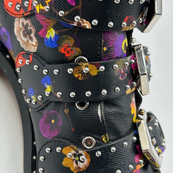 Givenchy Night Pansy Stud & Buckle Drop-Kickers WOMENS SZ 38.5 - Picture 10 of 15